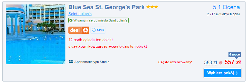 Blue Sea St. George Park malta